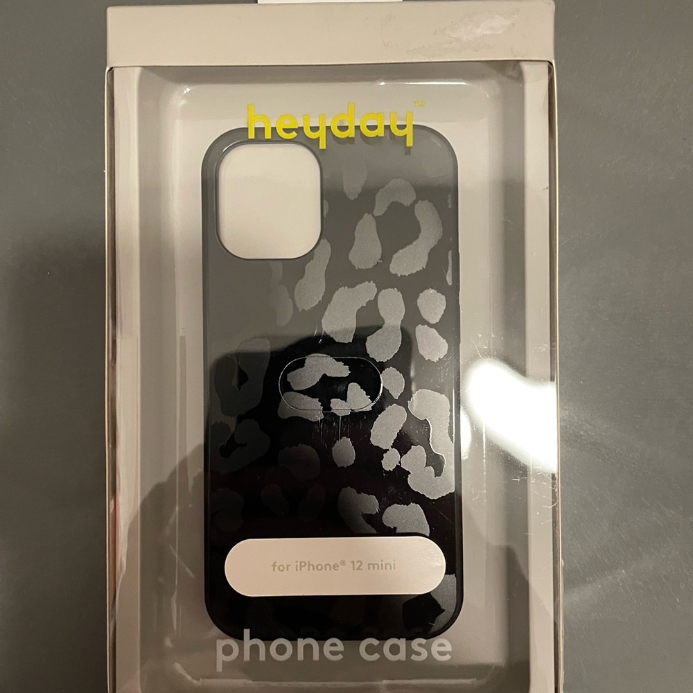 Heyday Black Leopard Phone Case for iPhone 12 Mini NEW